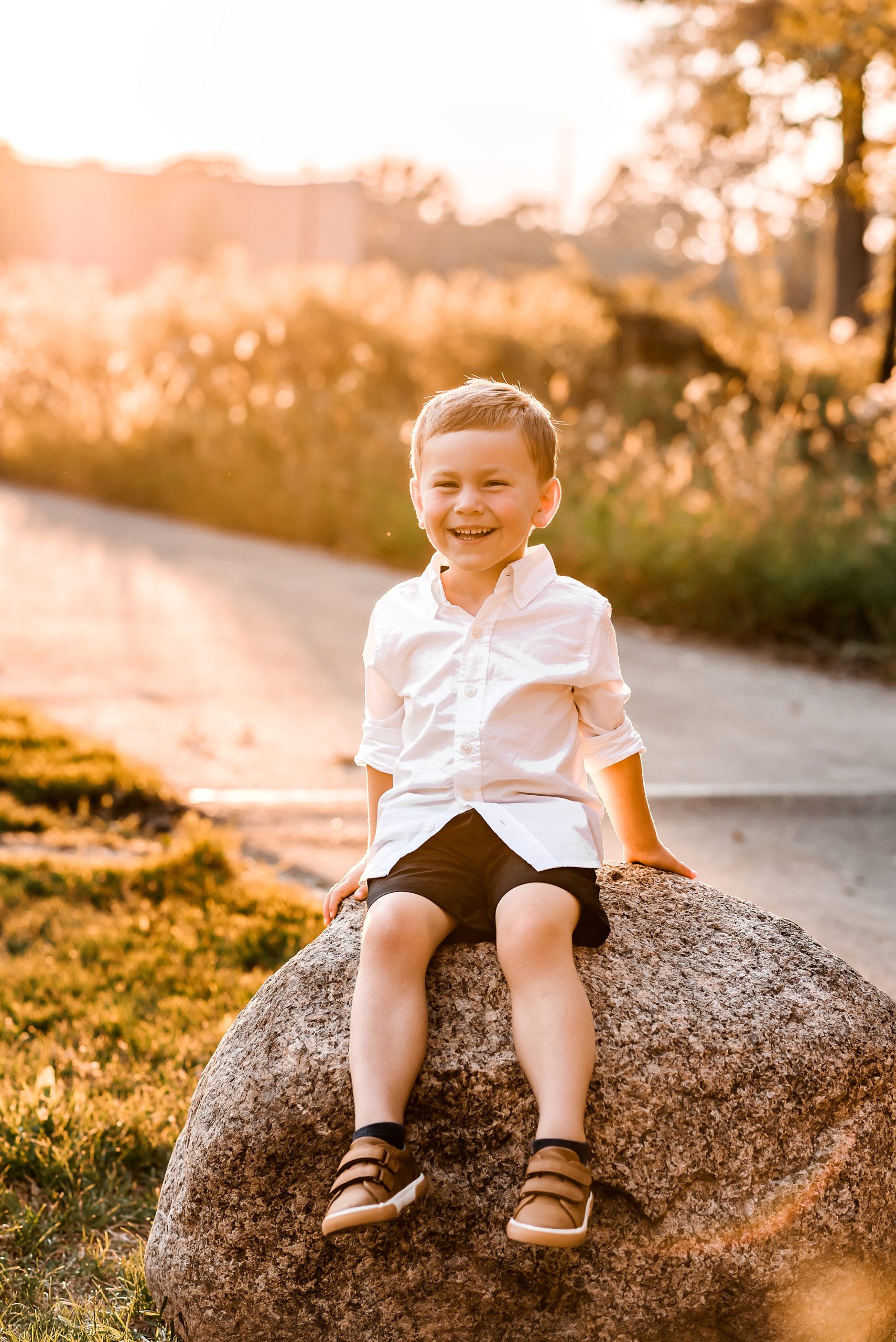 photography of boy during goldenhour